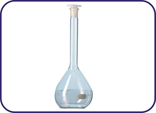 Flask Volumetric Stopper - Borosilicate Glass, Transparent | Laboratory Use, 50-200 Grams