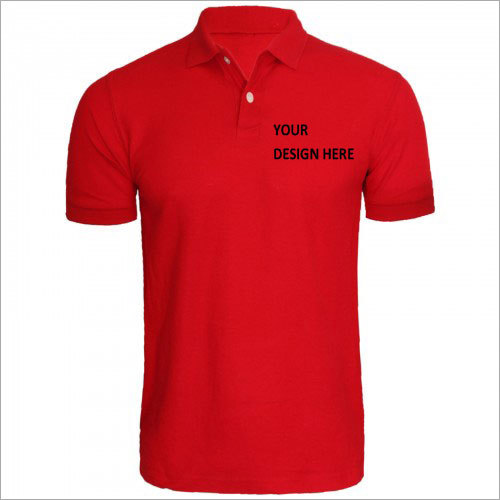 All Colour Mens Red Corporate T-Shirt