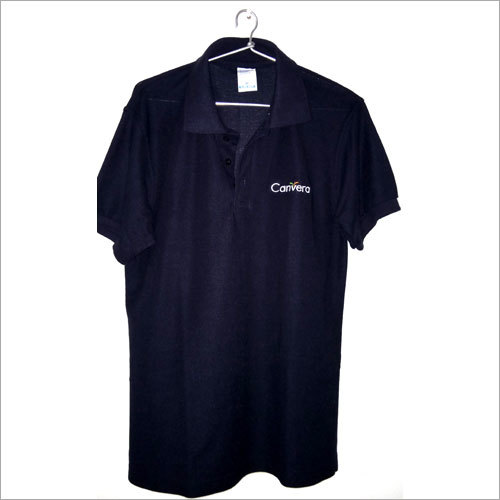 All Colour Mens Black Cotton T-Shirt