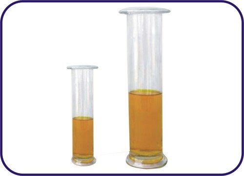 Gas Jars - Borosilicate Glass, 50-100 Grams Weight | Transparent, Ground Flang and Foot Without Lid