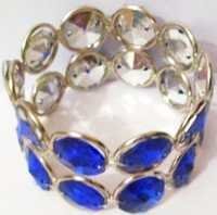 Crystal Napkin Ring - Round 6cm Diameter, Blue Finish | Set Of 100 Modern Embellishments