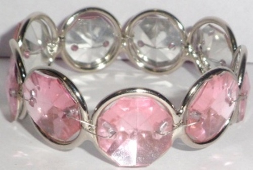 Crystal Napkin Ring - Diameter 5cm, Length 1cm | Modern Round Design, Set of 100 Pieces, Elegant Pink Finish