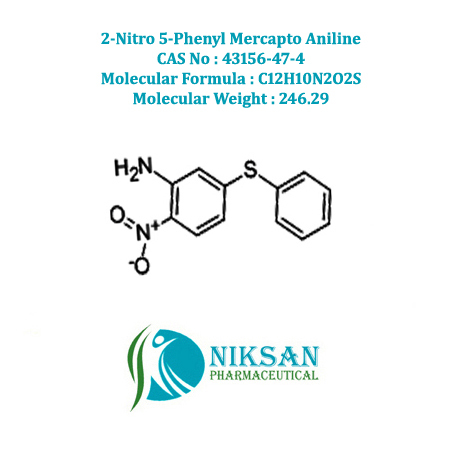 2-Nitro 5-Phenyl Mercapto Aniline Cas No: 43156-47-4