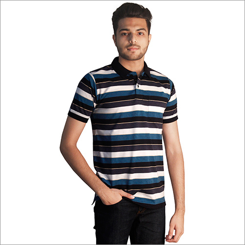 Printed Polo Neck T-Shirt