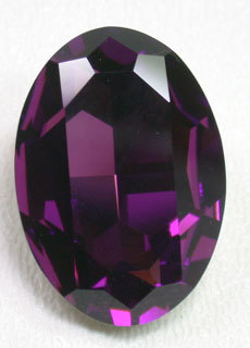 Oval amethyst stone