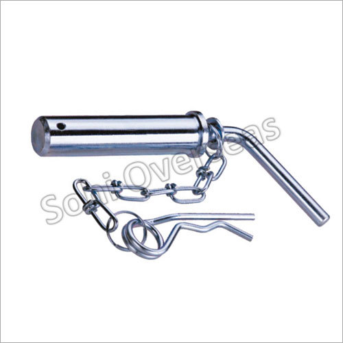 Bent handle Hitch pin with chain And R-pin