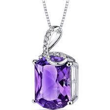 Amethyst diamond pendent