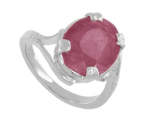 Silver gemstone ring