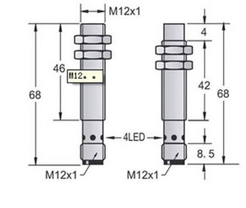 Long Distance Sensor M12 Input: 10-30Vdc