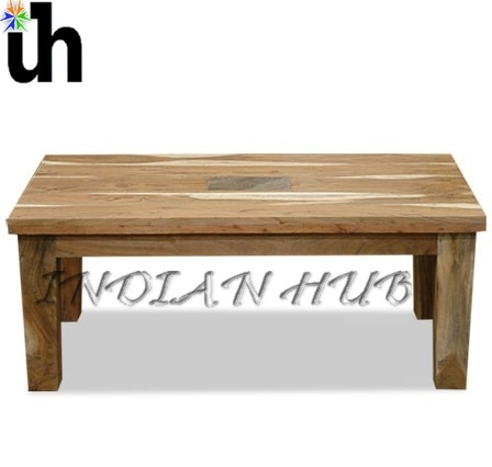 Coffee Table 1 - Acacia Wood, 110x60x40cm, Natural Finish | Handcrafted, Eco-Friendly, Mitre Joints, Modern Charm