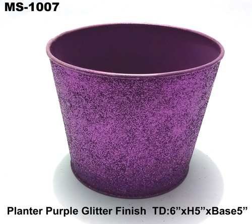 Planter Purple Glitter Finish