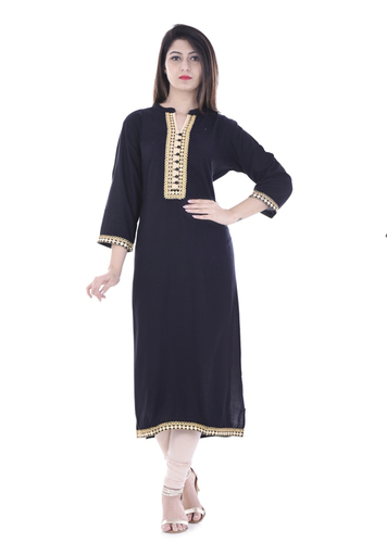 Rayon Embroidered Work Kurti