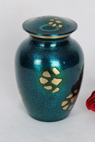 GOLDEN PAW PRINT PET URN