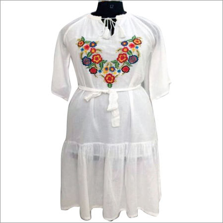 Ladies Embroidered Long Top