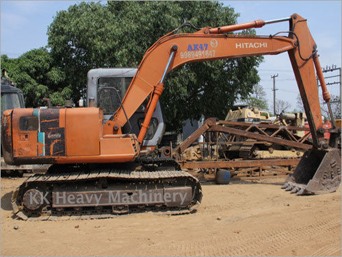 Orange Excavator Hitachi Landy