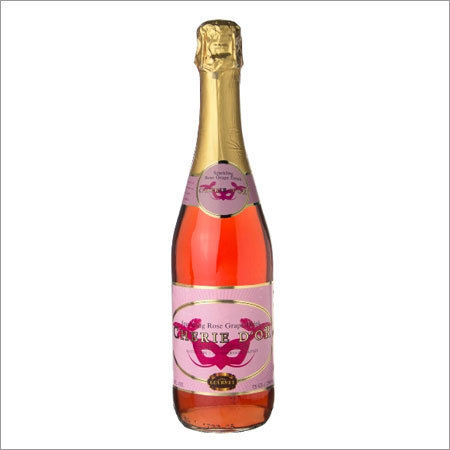 Non-Alcoholic Pink Grape Sparkling Fruit Juice Drink