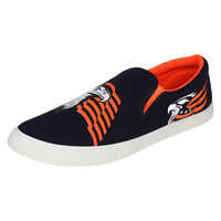 Sporter Loafer & Moccasin - Canvas, Size 6 To 10, Orange | Slip-on Design, Round Toe Style, Pvc Insole & Outsole, Cotton Lining, Suitable For All Seasons