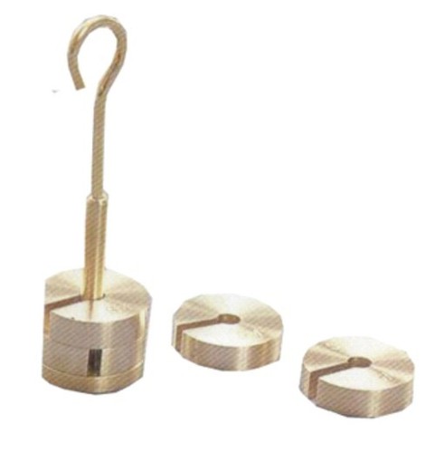 Masses, Slotted, And Hangers - Brass Material | Precision Engineered Hanger with Hook, Effortless Mass Slotting Mechanism