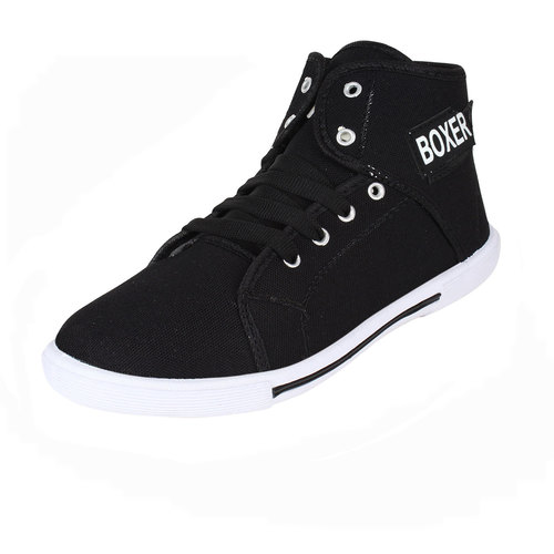 Black Sporter Men/Boys Black-303 Canvas Casual Shoes