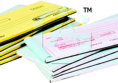 Dummy Cheque Book & Pay In Slip - A5 Yellow Saddle Stitch, 50 Leaves | Banking Simulation, Educational Tool, Cheque Practice