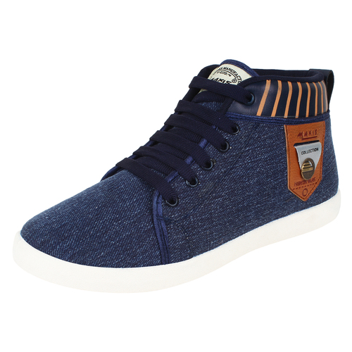 Sporter Canvas Casual Shoes - Medium Heel, Size 6-10, Blue | PVC Insole, Cotton Fabric Lining, Closed Toe Design, Versatile for All Seasons