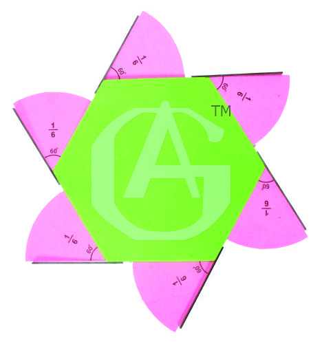 Exterior Angle Of Regular Polygon - Plastic, Variable Size, Pink | Geometry Demonstration, 360° Proof, Hands-On Learning