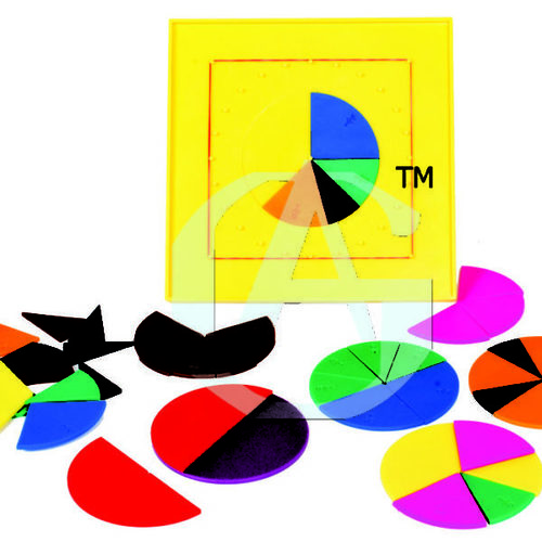 Flip N Fraction Geoboard With Circle Cuts - Plastic