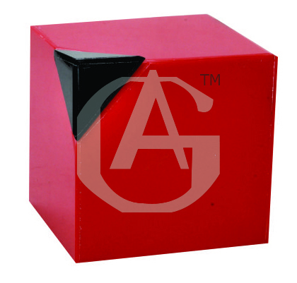 Formation of Tetrahedron - Plastic, 12x12 cm, Red | 3D Geometry Model, Visual Aid, Durable, Easy to Use