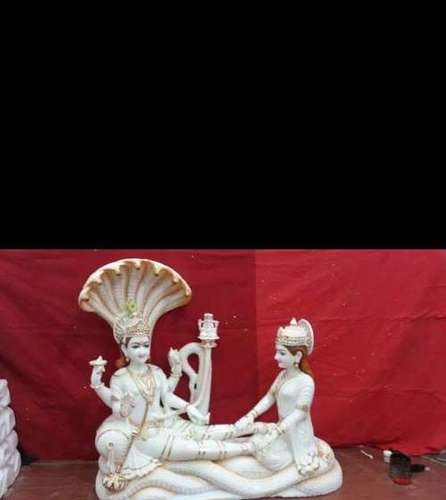 Marble Sheshnag Statue Height: 3 Foot (Ft)