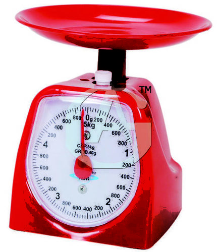 Kitchen Balance - Plastic, 15x10x8 cm, Red | Accurate Measurement, Removable Pans, Easy-to-Read, Durable Design