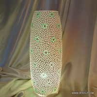 White And Green Glass Table Lamp Base Modern Lamp