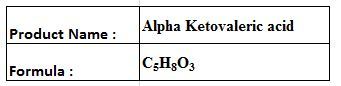 Alpha Ketovaleric Acid - White Crystalline Powder, Formula C5H8O3, Purity >98% | Reagent Grade, Soluble in Water, Research Use