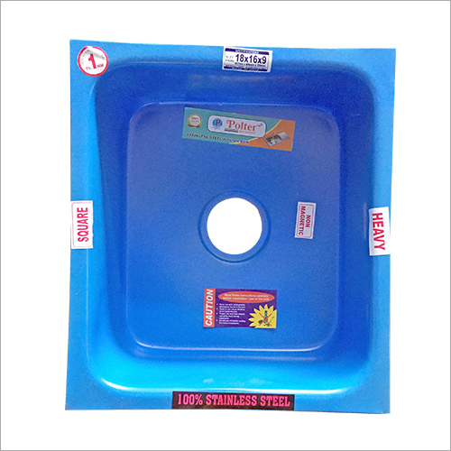 SS Blue Single Bowl Sink