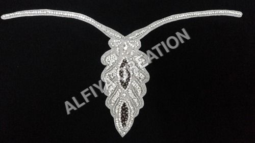 Gorgeous slim work crystal neckline for customized dresses