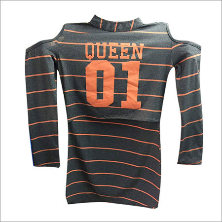 Ladies Cut Shoulder Printed Top
