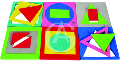 SIT & SET - Foam 12cm x 12cm Multicolor | Shape Recognition, Early Learning, Reusable Box, Educational Toy