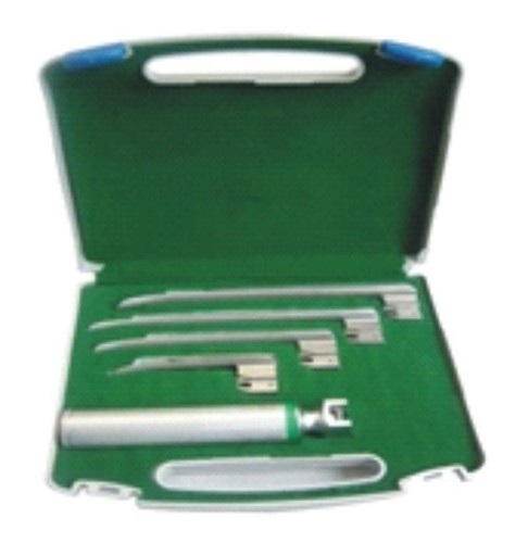 Reusable Professional Miller Fiber Optic Laryngoscope Set - Fiber Construction , Manual Operation for Laboratory and Hospital Use, Weighs 1-2 Kilograms