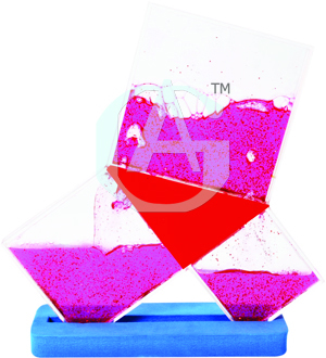 Working Model Of Pythagoras Theorem - Acrylic Plastic, 15x15cm, Red | Visual Proof, Volume Based, Interactive Learning