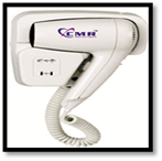 Hair Dryer - ABS Body, 153x91x210 mm | 1200 W Power, 2 Speed Dry Switch, Shaver Socket, Over Heating Protection, Automatic Cut Off