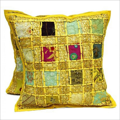 Yellow Embroidery Cushion Covers