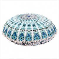 Multicolor Large Mandala Floor Pillows Round Bohemian Meditation Cushion Cover