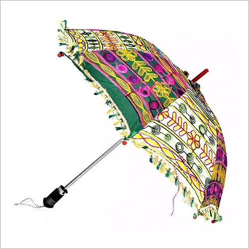 Rajasthani Hand Embroidery Multi Color Umbrella