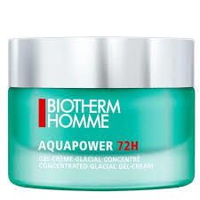 Biotherm Homme Aqua Power 72H Concentrated Glacial Hydrator - Water-Based, 50ml, Teal | Hydrating, Moisturizing, Refreshing Facial Cream