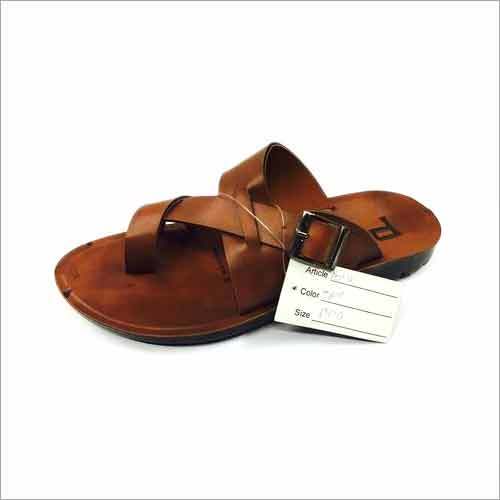 Brown Stylish Men'S Pu Slippers