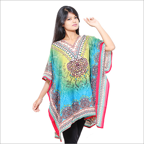 Polyester Kaftan - Premium Grade Polyester, Available in Various Sizes and Prints | Alluring Neckline, Anti-Wrinkle, Non-Toxic, Washable, Waterproof, No Dry Cleaning Needed