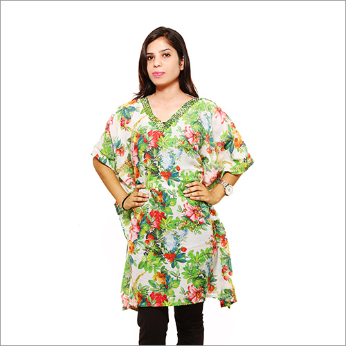 Floral Print Viscose Kaftan