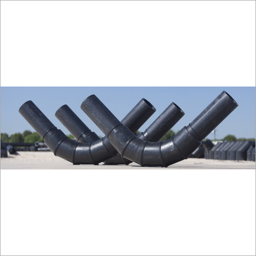 Smooth Finish HDPE Fabricated 45 Degree Bend Fitting