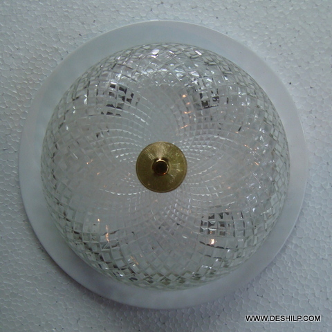 Design Glass Ceiling Light - Color: Silver