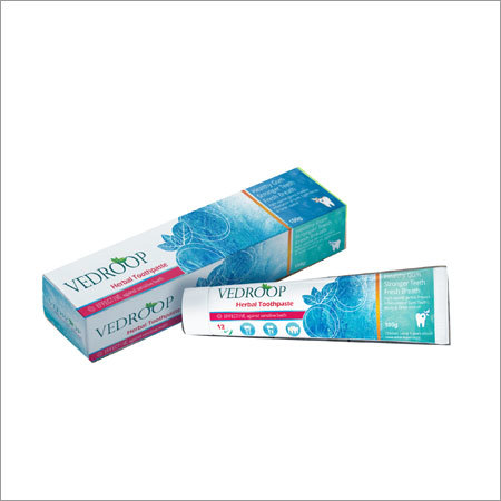 Vedroop Herbal Toothpaste - Cream Formula | Prevents Gum Inflammation, Fights Germs, Protects Against Cavities and Enamel Damage, Whitens Teeth, Reduces Tooth Sensitivity, Prevents Tartar Formation