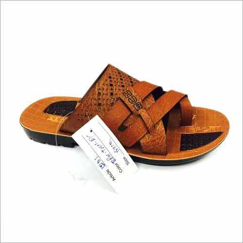 Mens leather slippers sandals slides flip flops handmade in India in tan  color | eBay